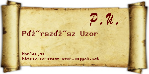 Pórszász Uzor névjegykártya